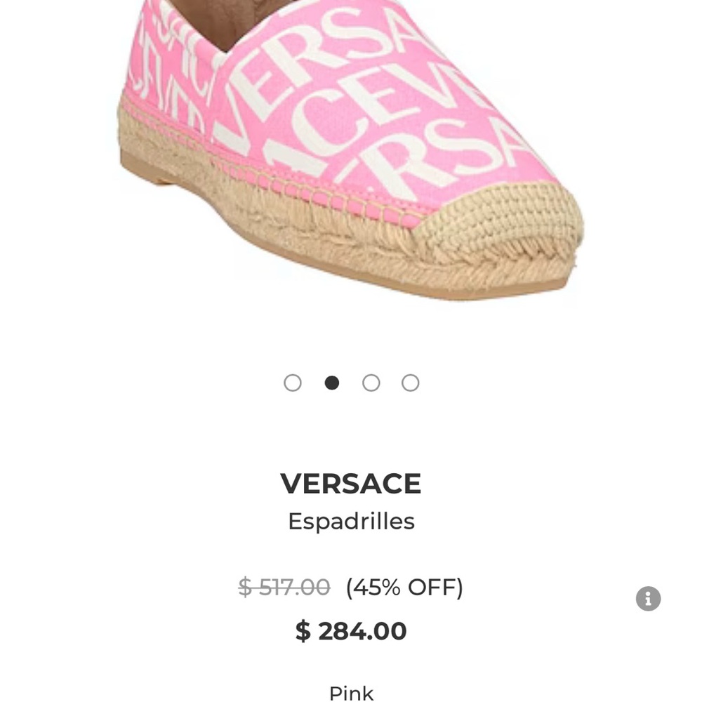 Versace Pink Logo Espadrilles